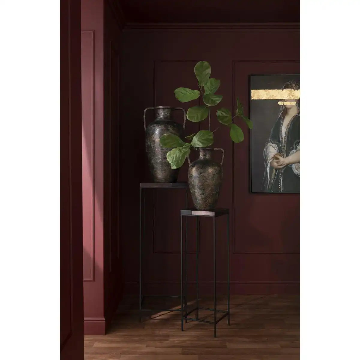 J-Line Beistelltisch High – Metall – Bronze/Schwarz – 2er-Set - HomeDesign Knaus