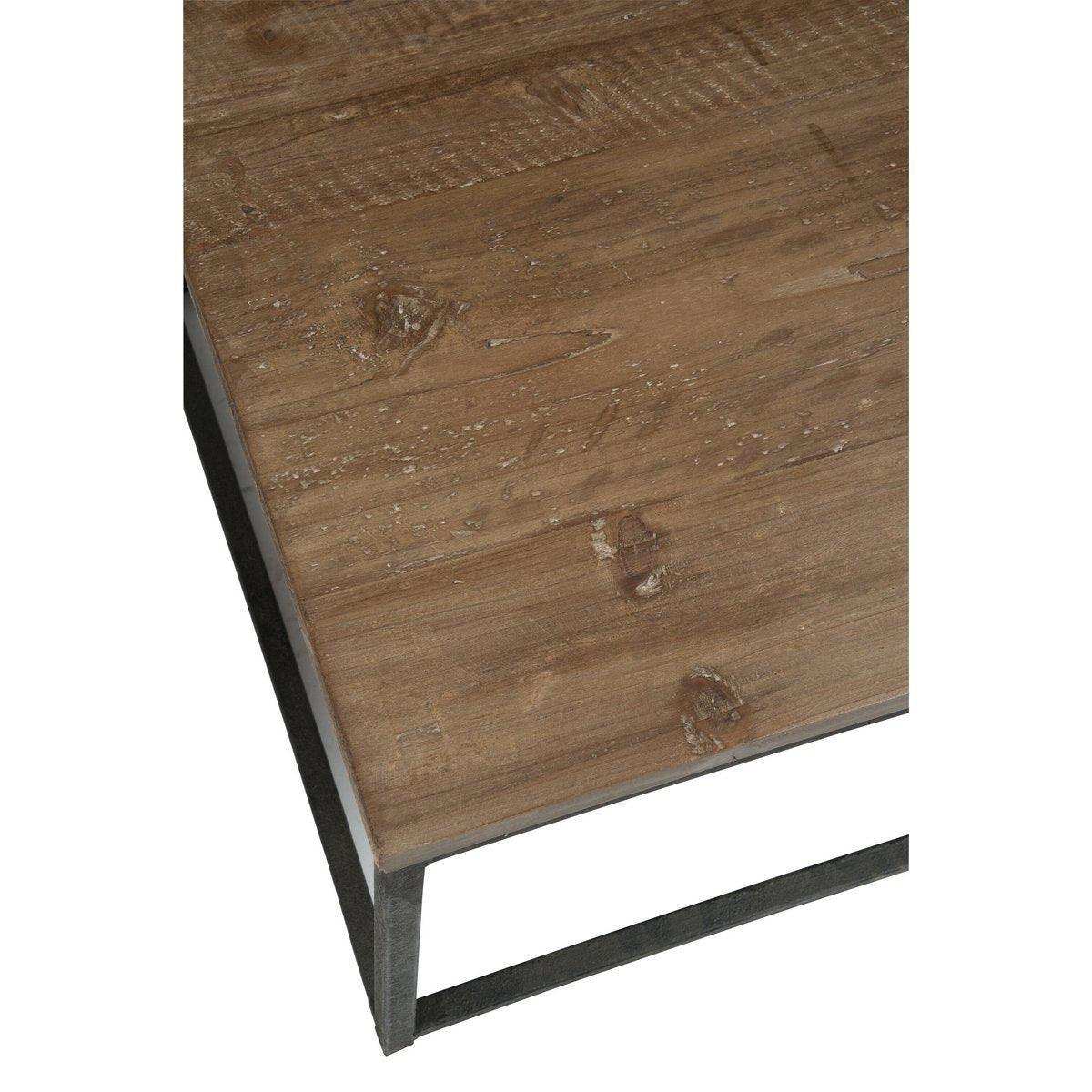 J-Line Beistelltisch Holz/Metall Braun+Schwarz - HomeDesign Knaus