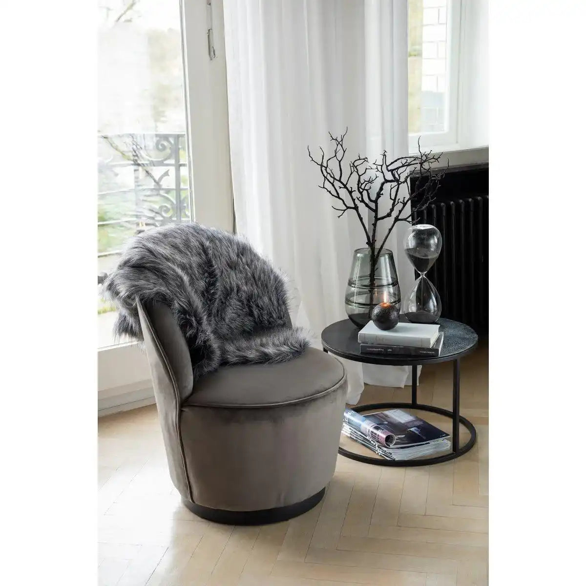 J-Line Beistelltisch Oxidize – Aluminium/Eisen – Schwarz/Grün - HomeDesign Knaus