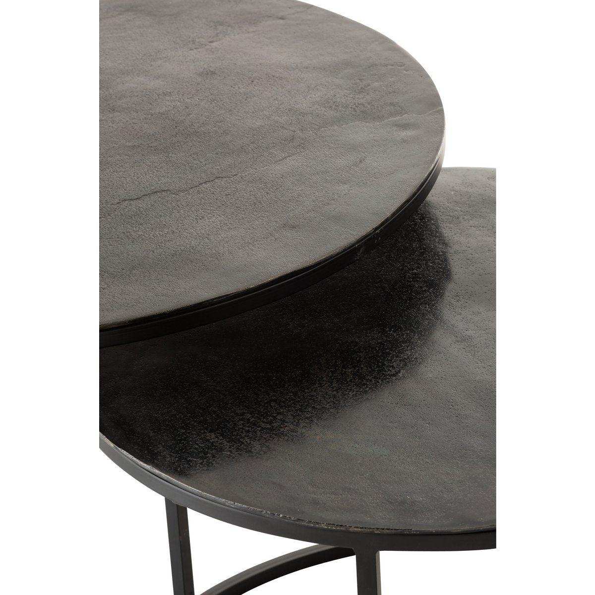 J-Line Beistelltisch Oxidize – Aluminium/Eisen – Schwarz/Grün - HomeDesign Knaus
