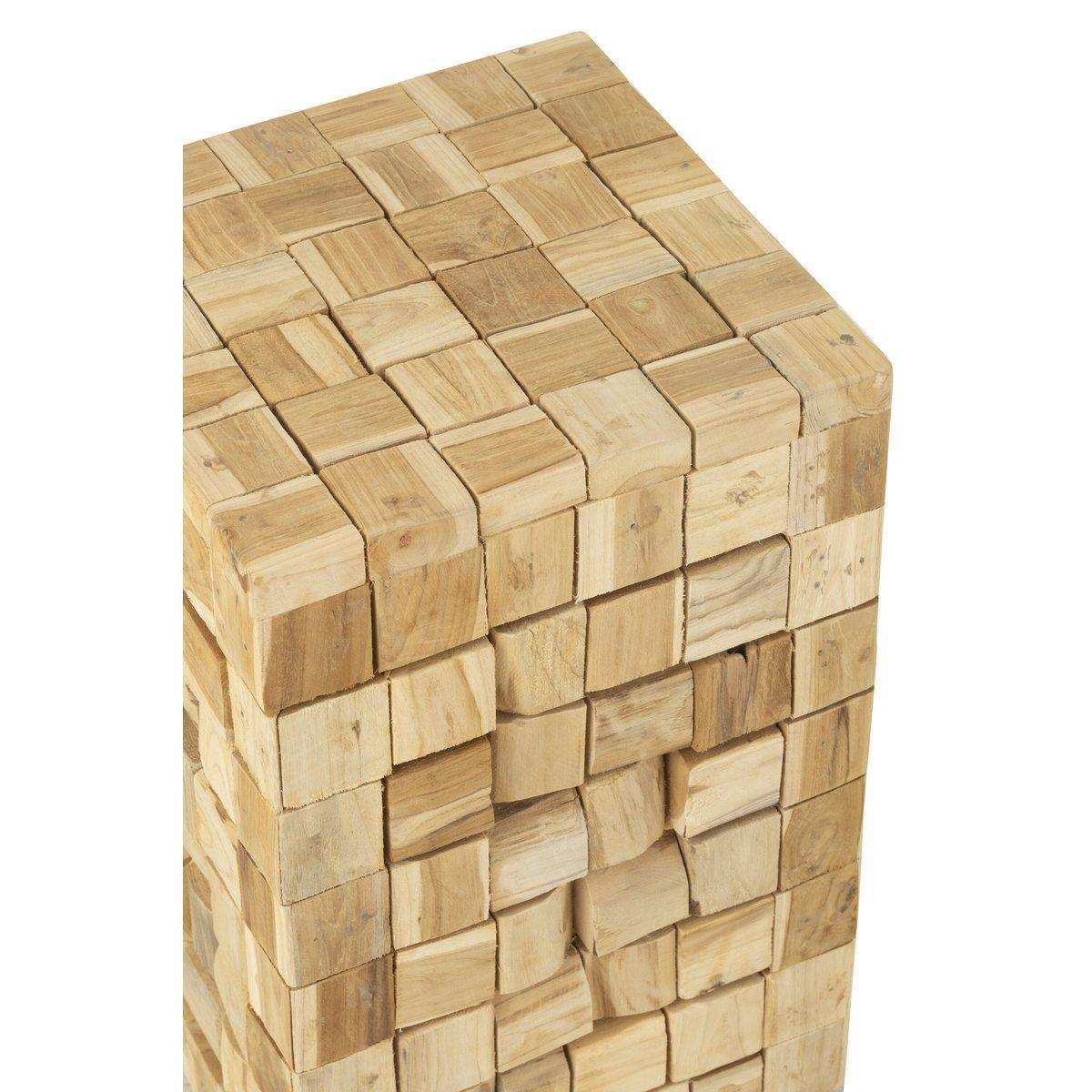 J-Line Beistelltisch Pieces Teak – Holz – Natur - HomeDesign Knaus