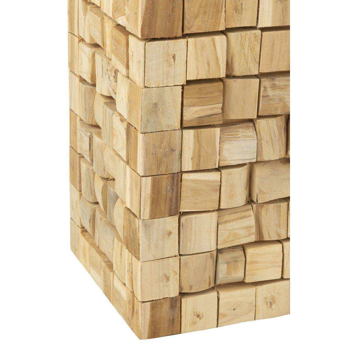 J-Line Beistelltisch Pieces Teak – Holz – Natur - HomeDesign Knaus