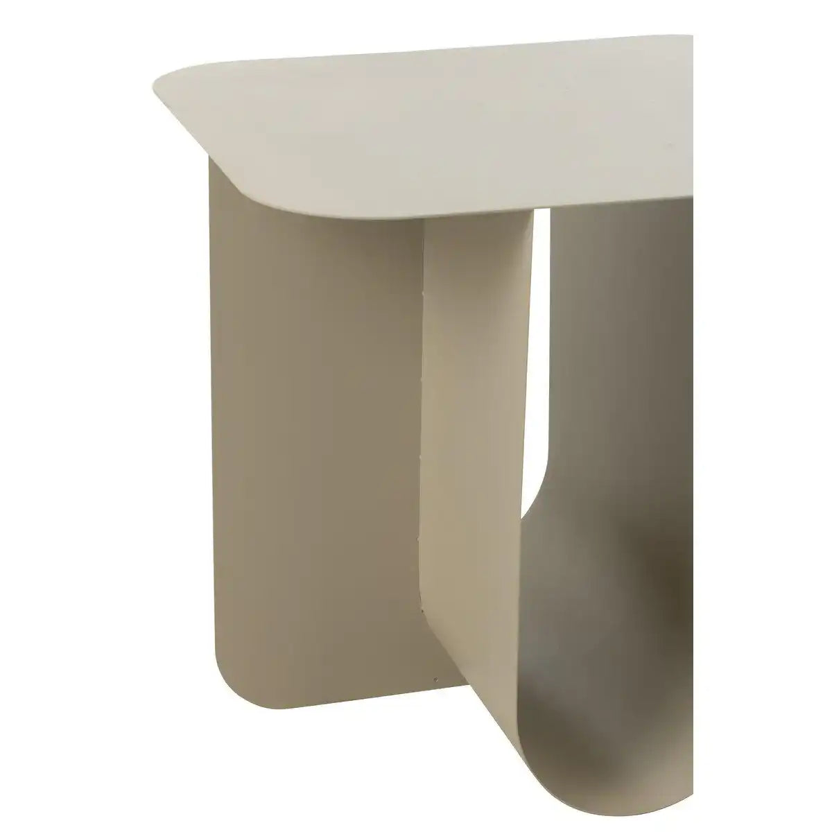 J-Line Beistelltisch, quadratisch, Metall, Beige - HomeDesign Knaus