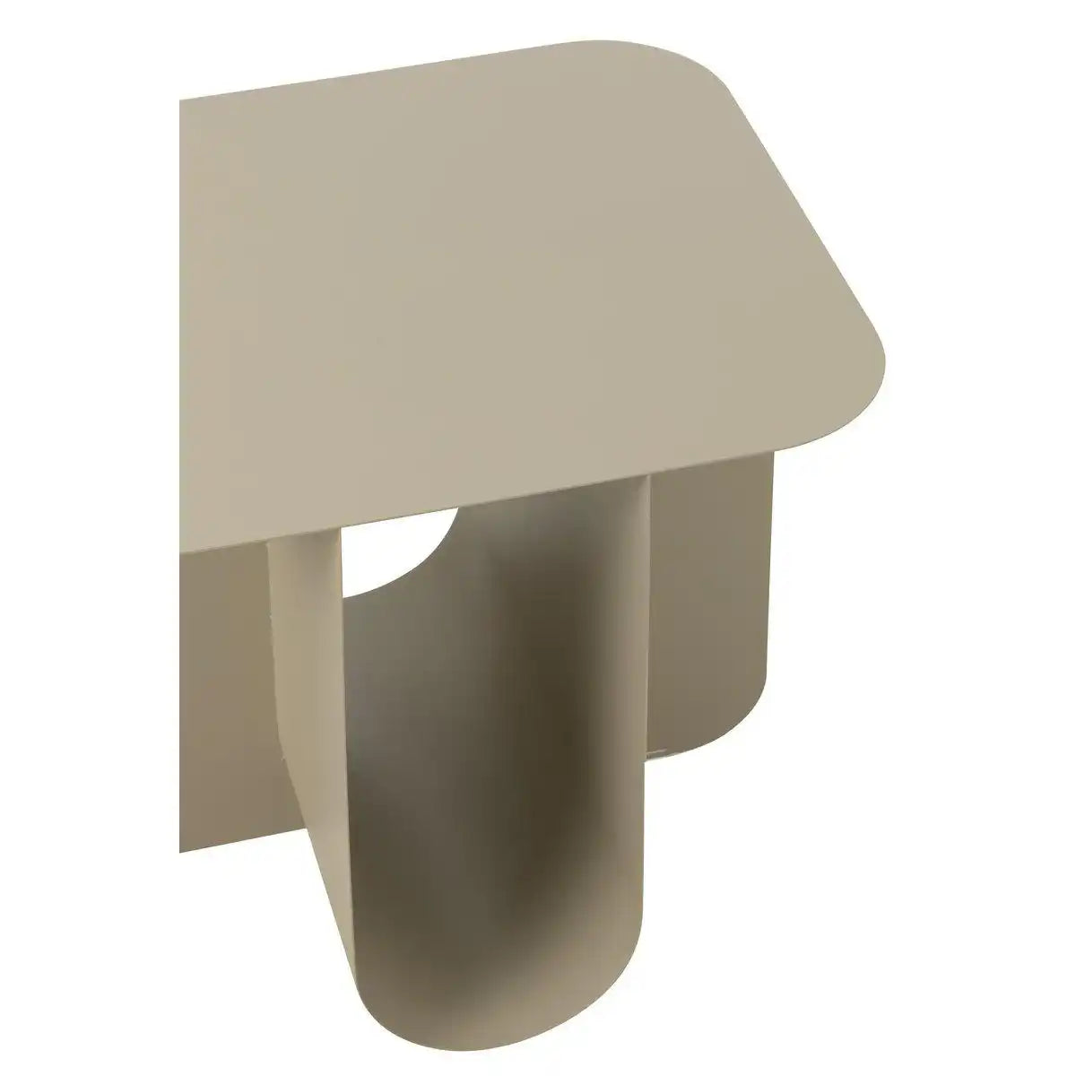 J-Line Beistelltisch, quadratisch, Metall, Beige - HomeDesign Knaus