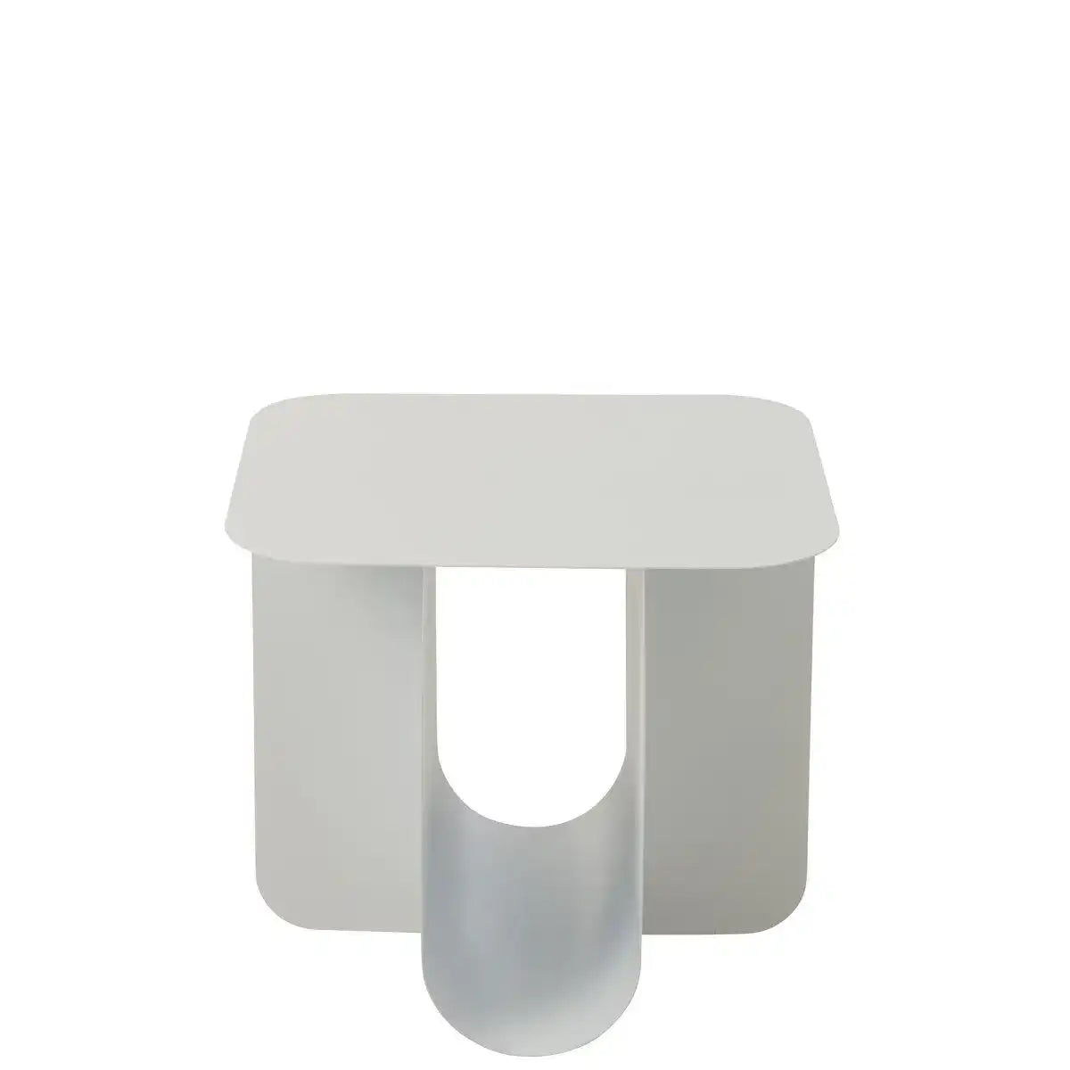 J-Line Beistelltisch, quadratisch, Metall, Weiß - HomeDesign Knaus