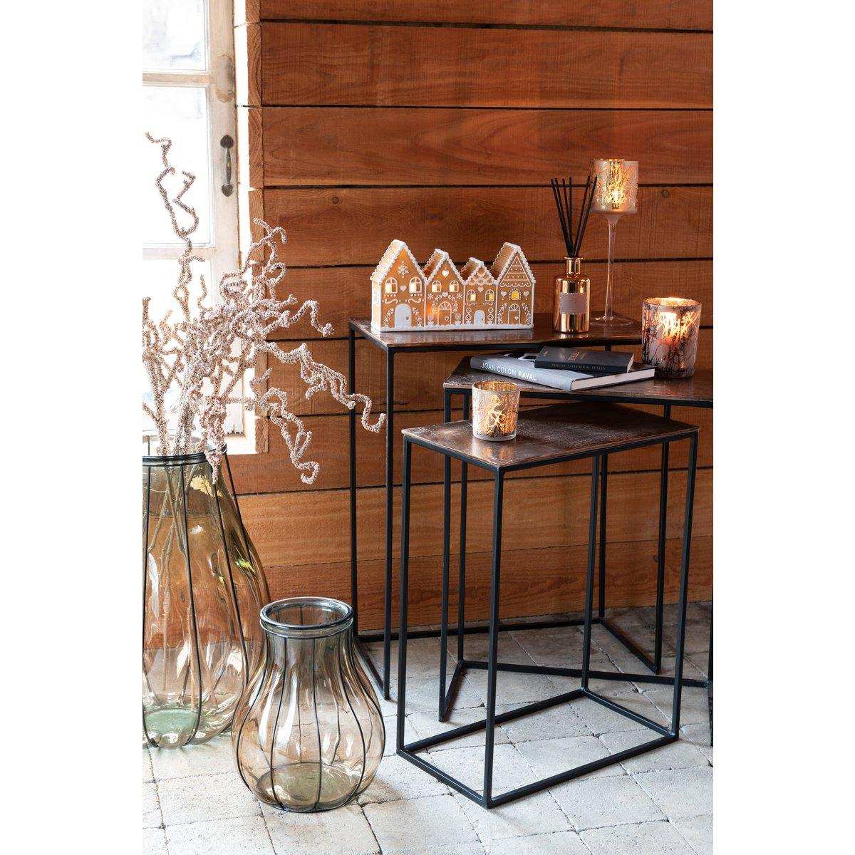 J-Line Beistelltisch Rechteck – Aluminium – Rost - HomeDesign Knaus