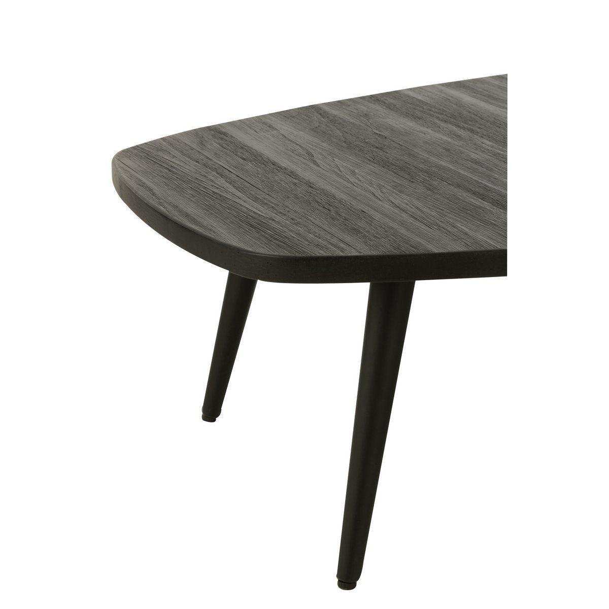 J-Line Beistelltisch Rechteckig – Holz – Schwarz - HomeDesign Knaus