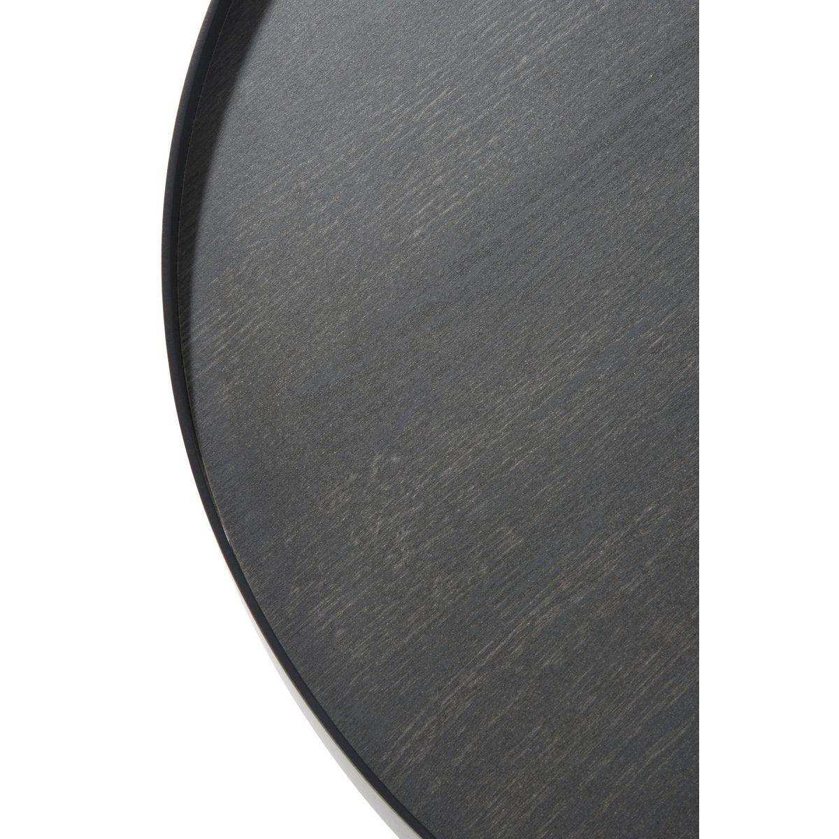 J-Line Beistelltisch, rund, Holz, Metall, dunkelbraun, mittelgroß - HomeDesign Knaus