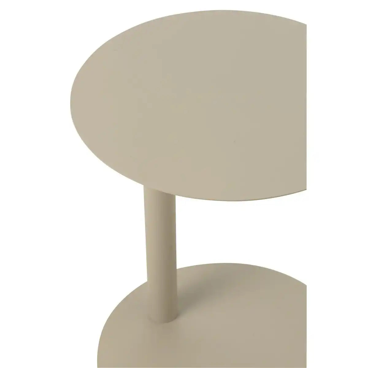 J-Line Beistelltisch Rund Metall Beige - HomeDesign Knaus