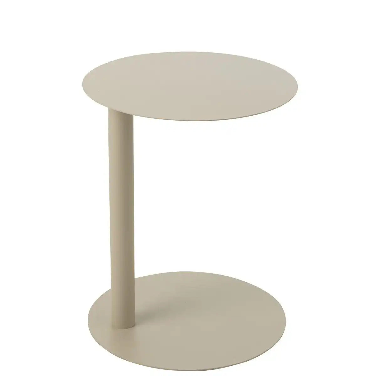 J-Line Beistelltisch Rund Metall Beige - HomeDesign Knaus