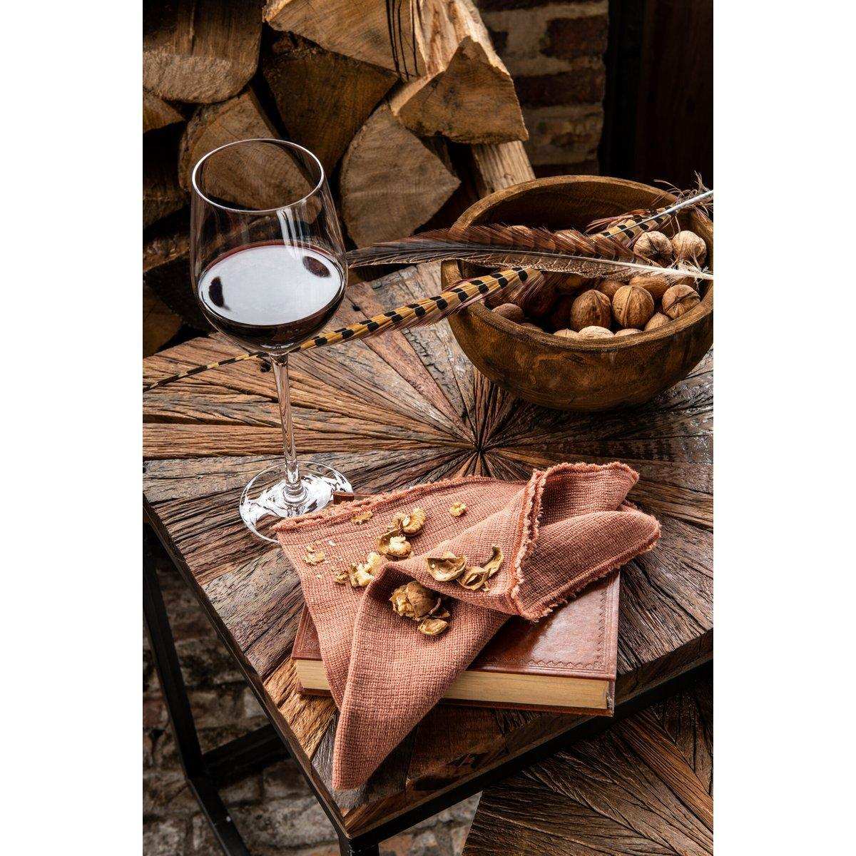J-Line Beistelltisch Shanil – Holz/Eisen – Natur/Grau – - HomeDesign Knaus