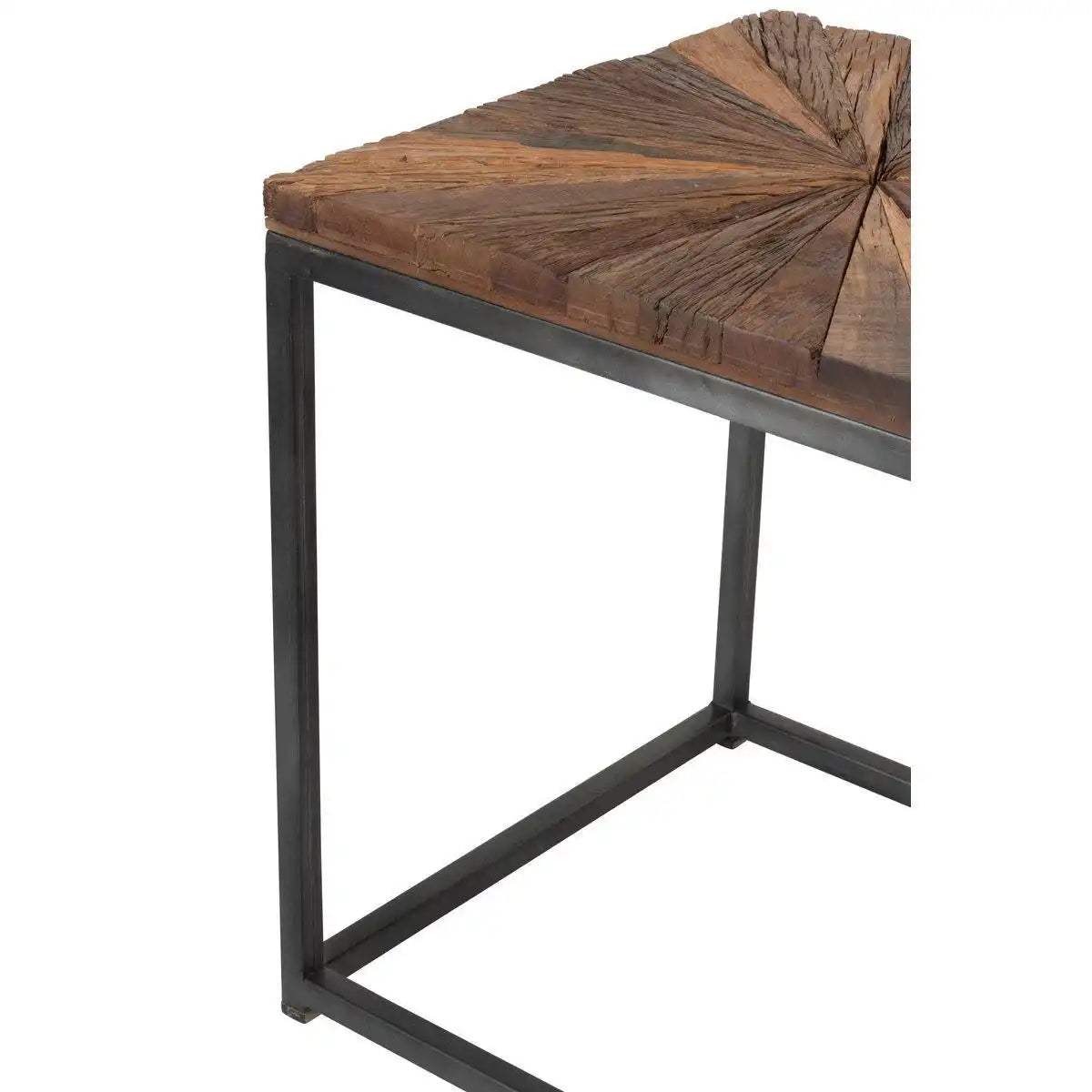 J-Line Beistelltisch Shanil – Holz/Eisen – Natur/Grau – - HomeDesign Knaus