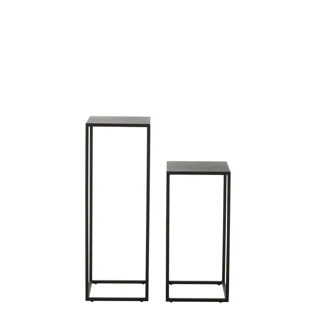 J-Line Beistelltisch Square – Metall – Schwarz - HomeDesign Knaus
