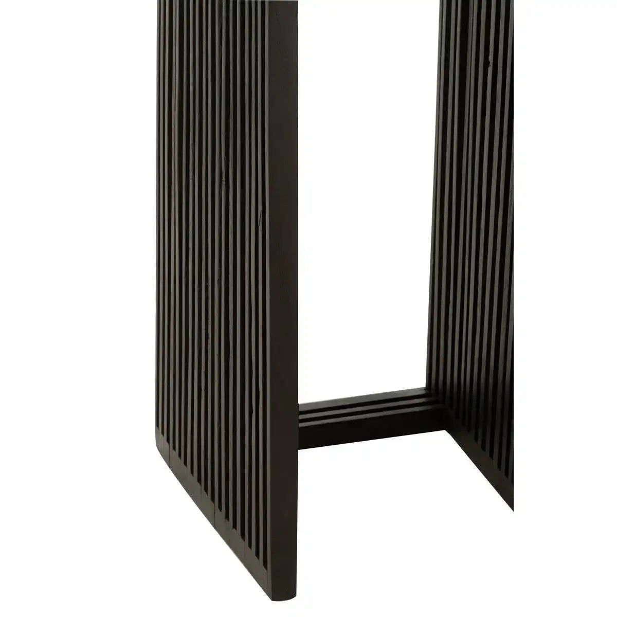 J-Line Beistelltische Cube Recyceltes Teakholz – Holz – Schwarz - HomeDesign Knaus