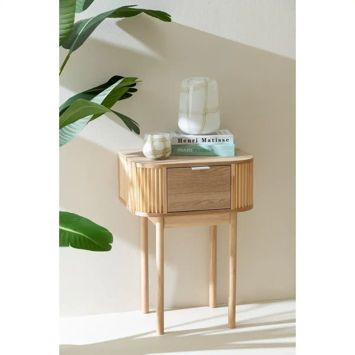 J-Line-Bettaufgabe rund um MDF/Dennenhout Naturel - HomeDesign Knaus