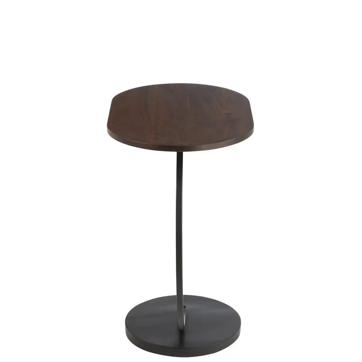 J-Line Bijzettafel Swoosh Ijzer/Mangohout Bruin/Zwart - HomeDesign Knaus