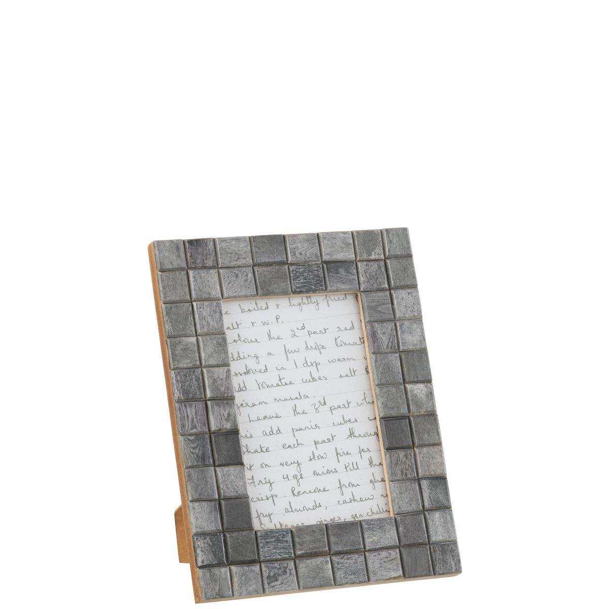 J-Line Bilderrahmen Pattern Square 10X15 Holz/Horn Grau S 17X22cm - HomeDesign Knaus