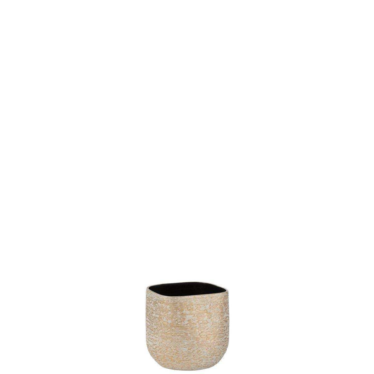 J-Line Blumentopf Audrey Keramik Champagner extra klein - HomeDesign Knaus