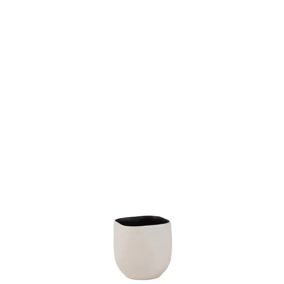 J-Line Blumentopf Audrey - Keramik - Weiß - extra klein - Ø 16,00 cm - HomeDesign Knaus