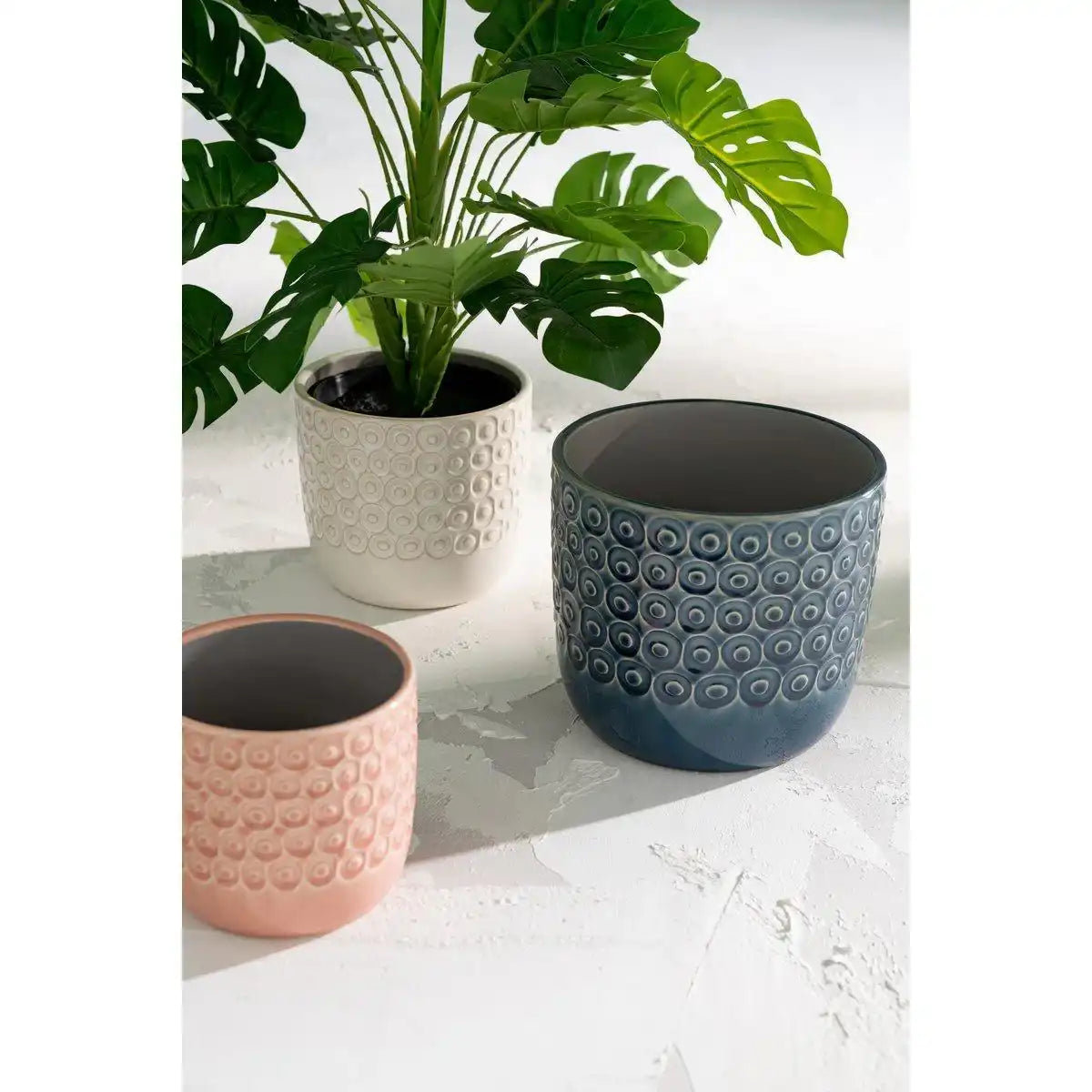 J-Line Blumentopf Ball - Keramik - Rosa - klein - Ø 12,00 cm - - HomeDesign Knaus