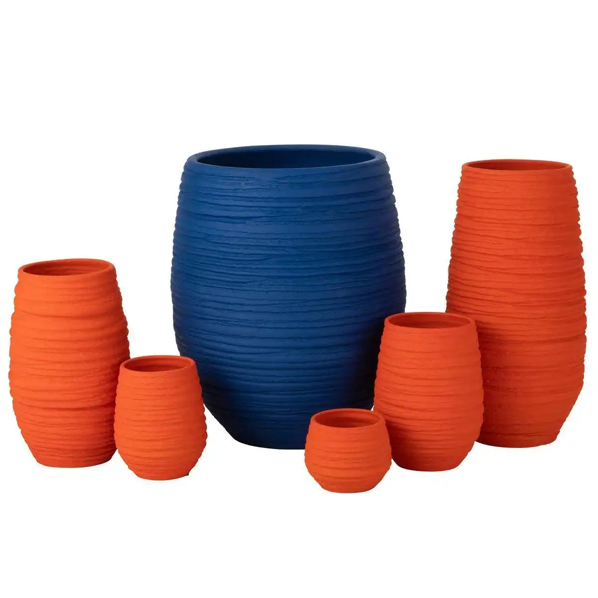 J-Line Blumentopf Fiesta Keramik Orange Groß - HomeDesign Knaus
