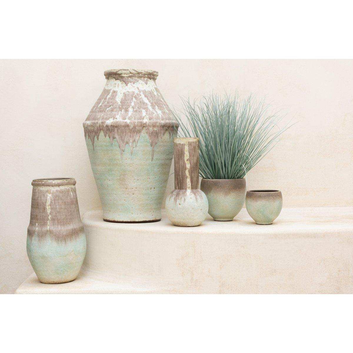 J-Line Blumentopf Nice – Keramik – Aqua – groß - HomeDesign Knaus