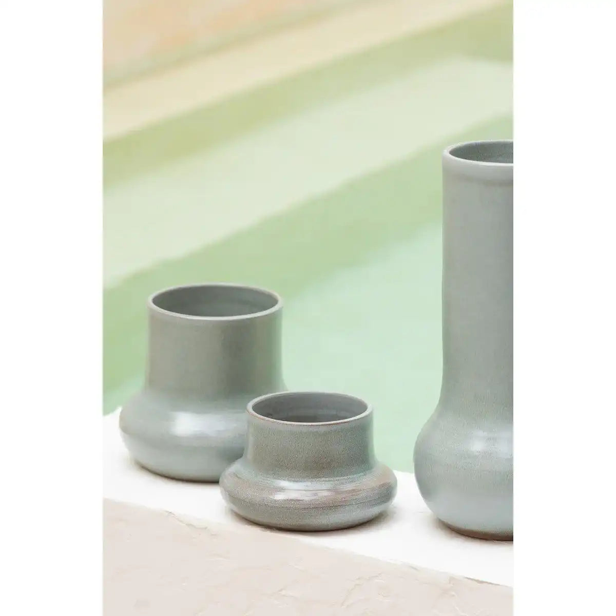 J-Line Blumentopf Organic - Keramik - Grau/Blau - HomeDesign Knaus