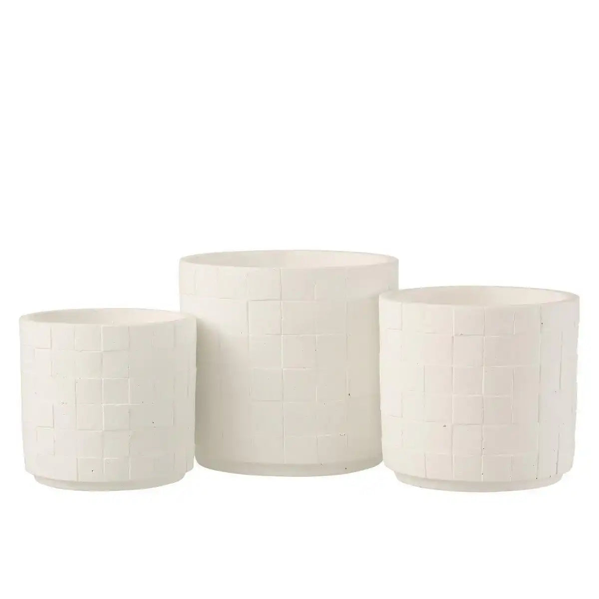 J-Line Blumentopf, quadratisch, Keramik, Weiß, groß - HomeDesign Knaus