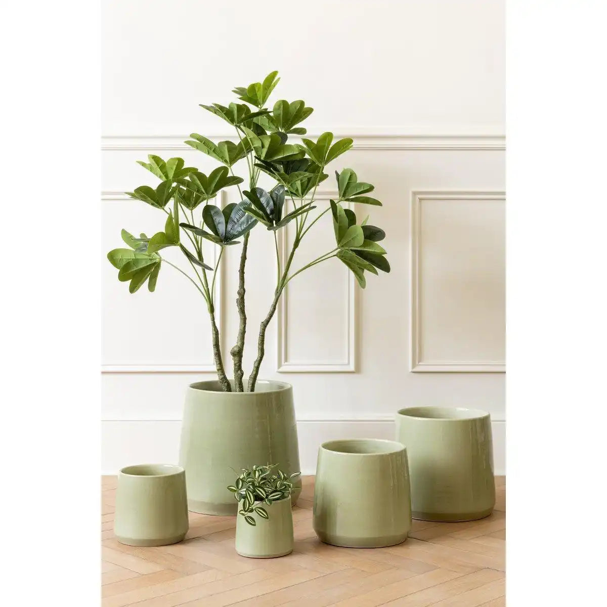 J-Line Blumentopf rund Keramik grün extra klein - HomeDesign Knaus