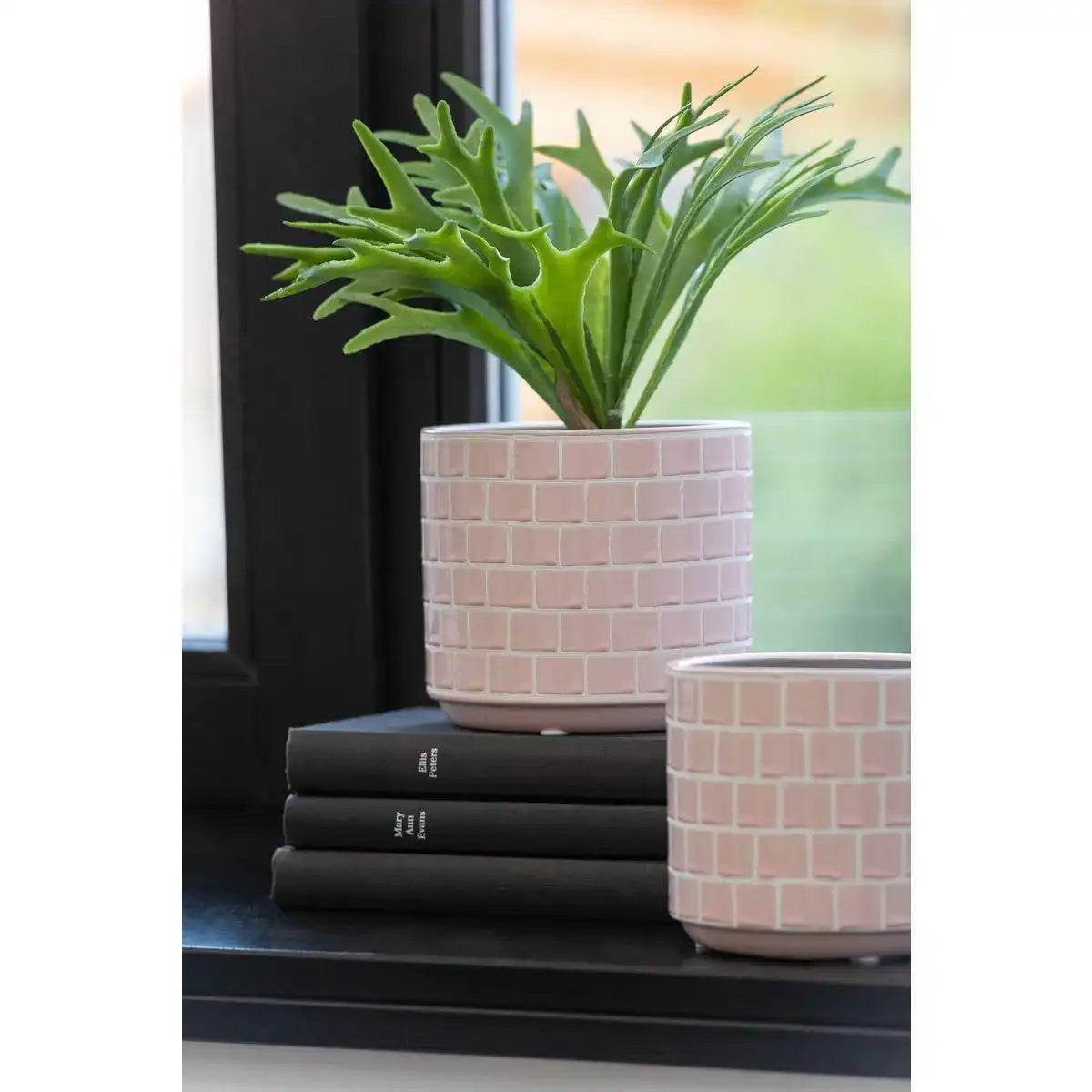 J-Line Blumentopf Shiny - Keramik - rosa - Ø 12 cm - - HomeDesign Knaus