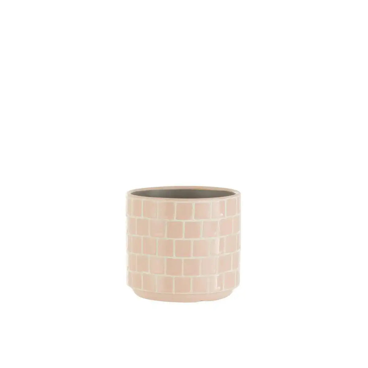 J-Line Blumentopf Shiny - Keramik - rosa - Ø 12 cm - - HomeDesign Knaus