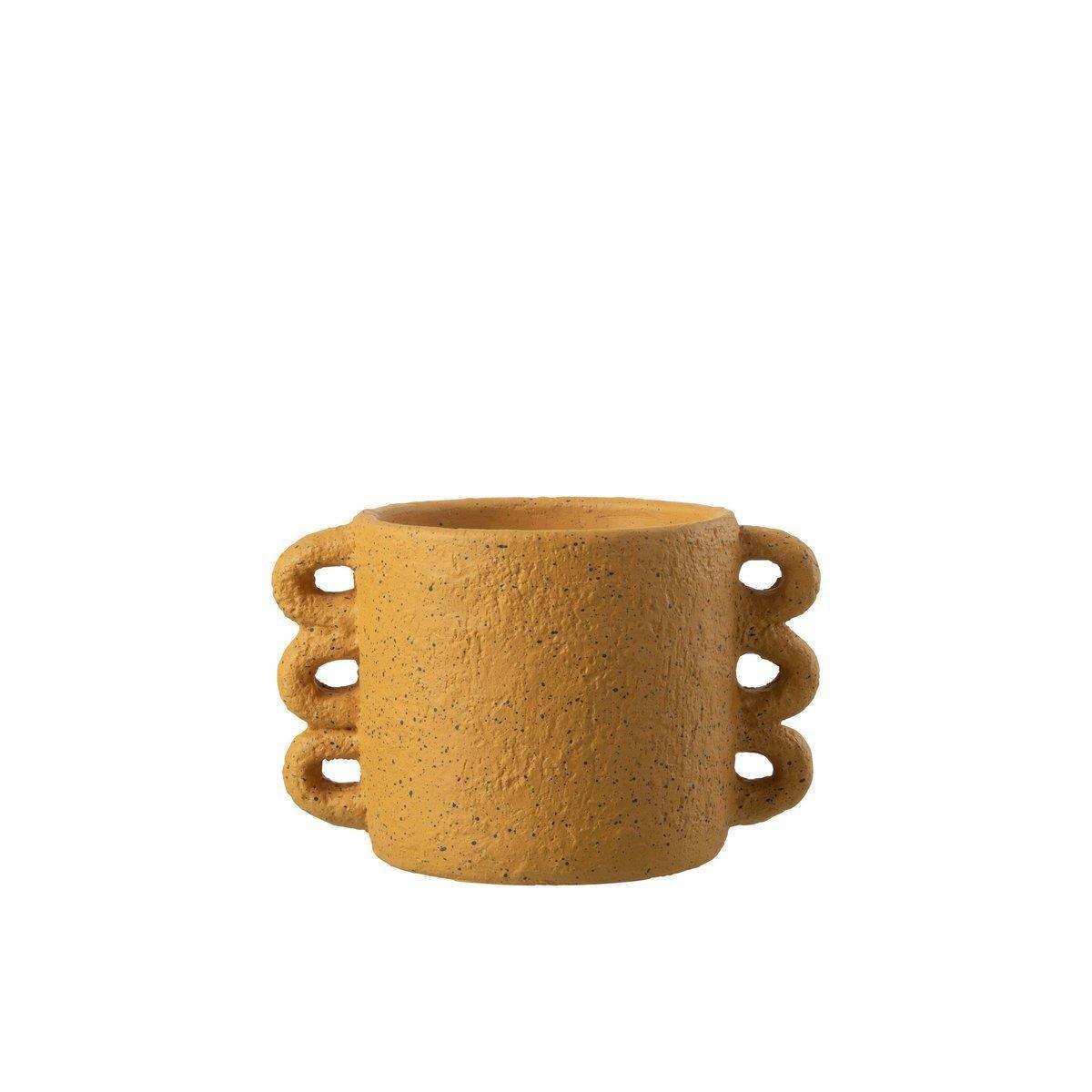 J-Line Blumentopf Zenia - Keramik - Ocker - mittel - Ø 17,50 cm - HomeDesign Knaus