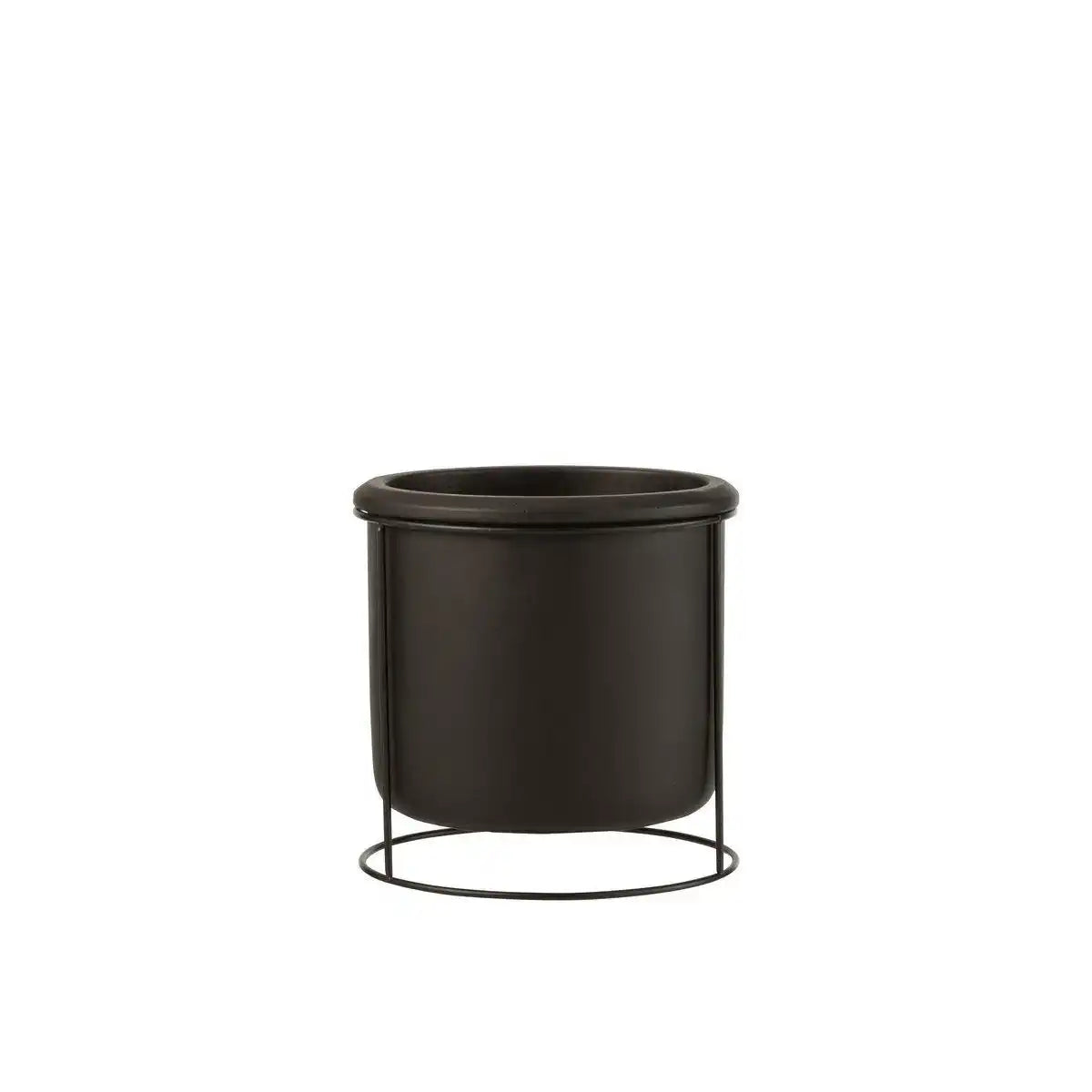 J-Line Blumentopf zum Aufhängen – Zement – Schwarz – S – Ø 17 cm - HomeDesign Knaus