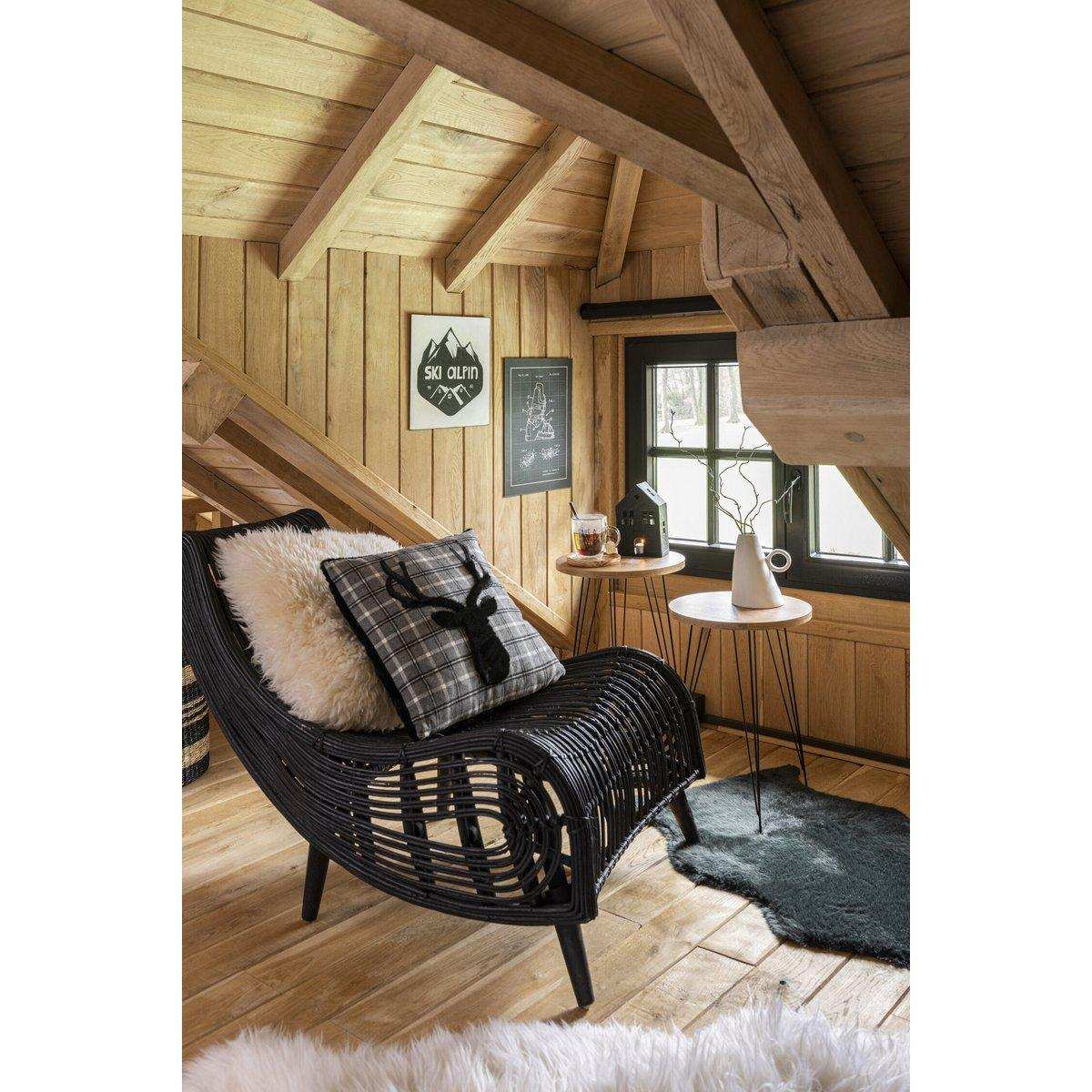J-Line Bodenmatte Schaf Kunstfell Schwarz - HomeDesign Knaus