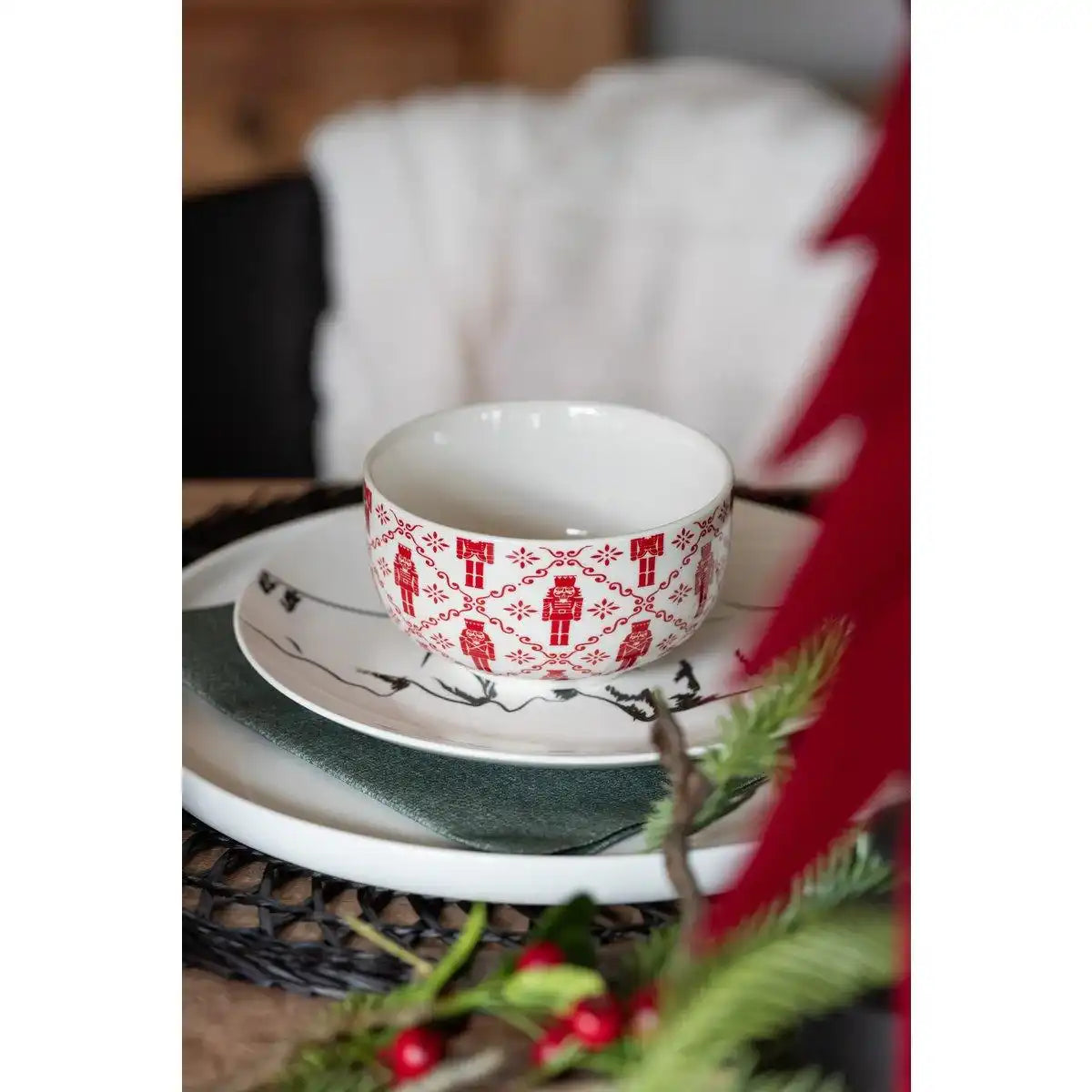 J-Line Box 4 Teller Geschenkbox Keramik Schwarz/Weiß - HomeDesign Knaus