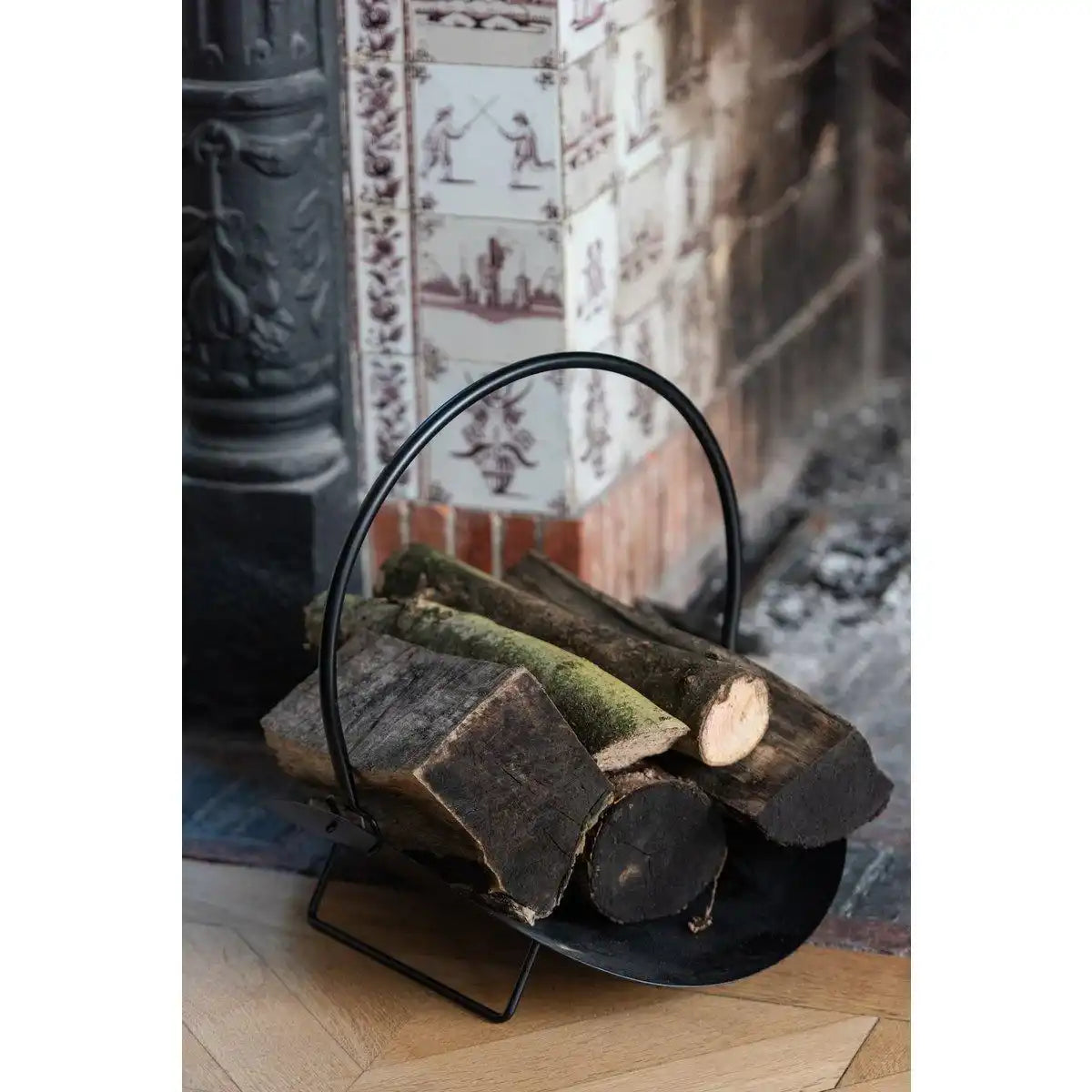 J-Line Brennholzhalter New Metal Schwarz - HomeDesign Knaus