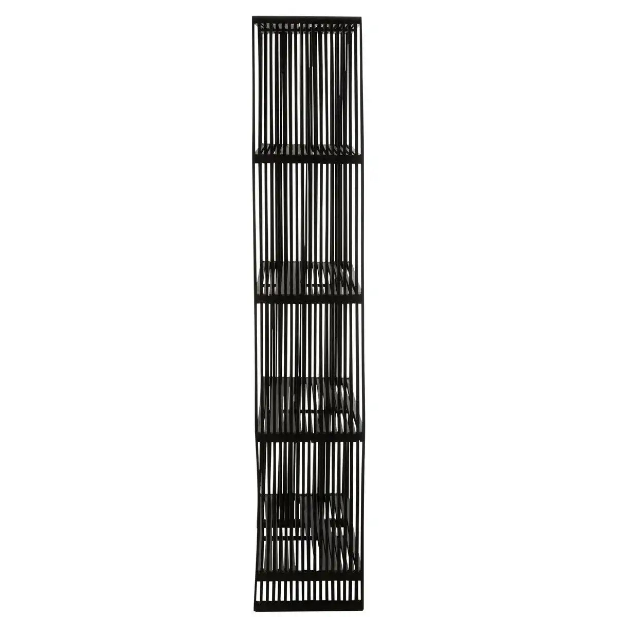 J-Line Bücherregal 4 Regale – recyceltes Holz – Schwarz - HomeDesign Knaus