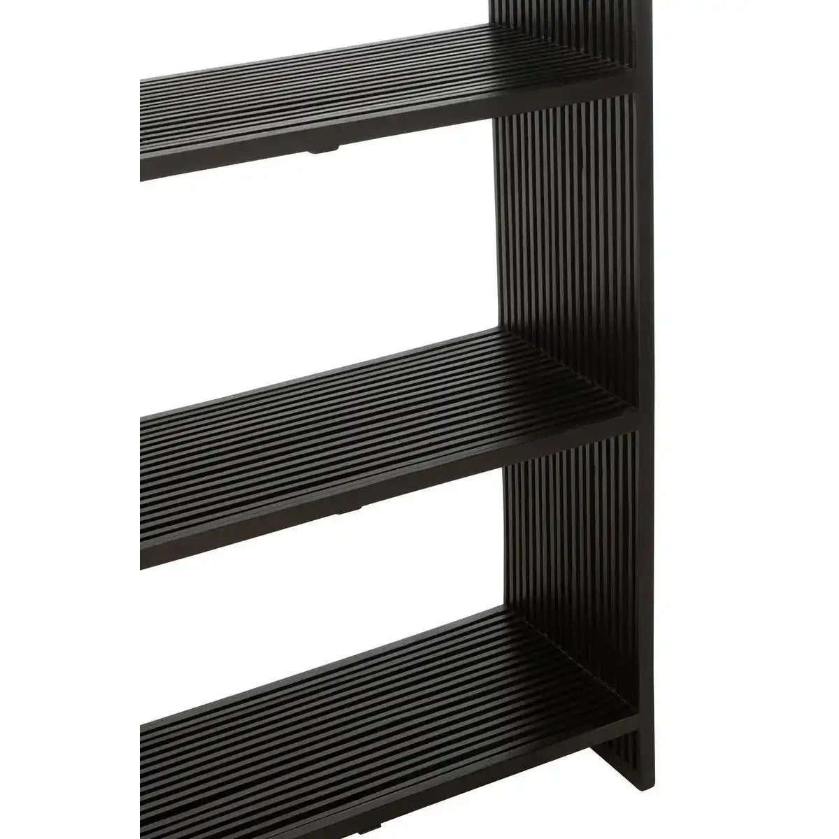 J-Line Bücherregal 4 Regale – recyceltes Holz – Schwarz - HomeDesign Knaus