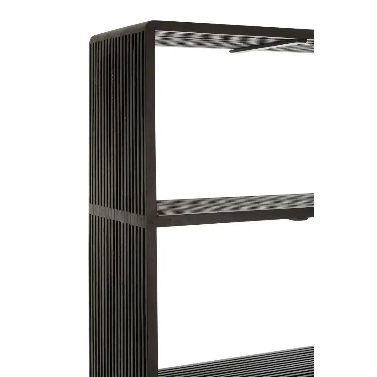 J-Line Bücherregal 4 Regale – recyceltes Holz – Schwarz - HomeDesign Knaus