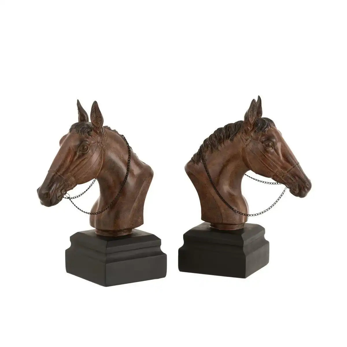 J-Line Buchstütze Pferd - Polyresin - Braun - - HomeDesign Knaus