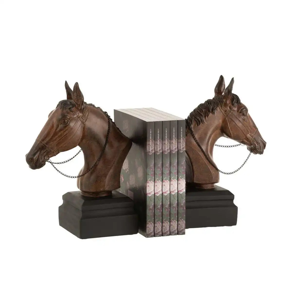 J-Line Buchstütze Pferd - Polyresin - Braun - - HomeDesign Knaus