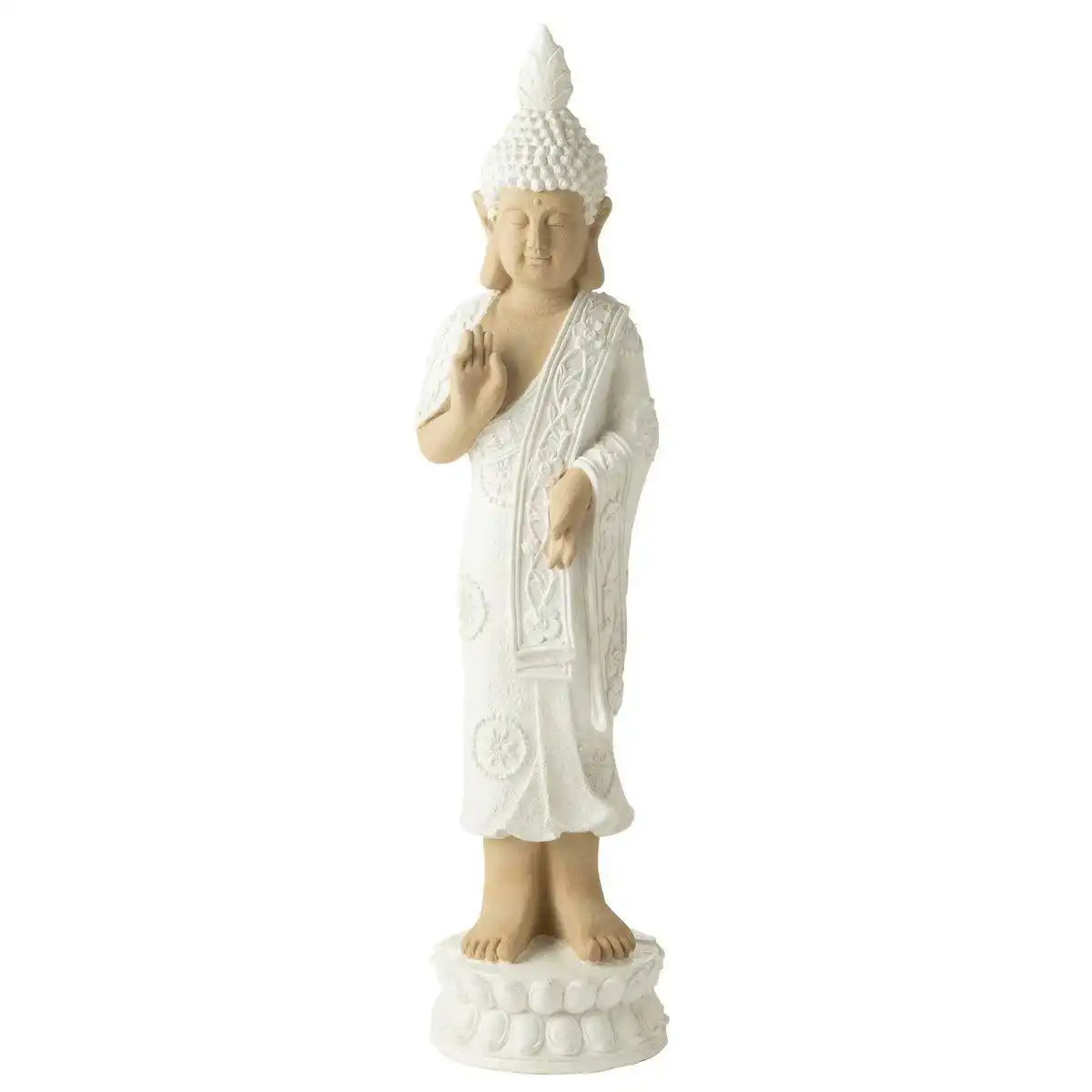 J-Line Buddha Stehendes Magnesium Weiß/Beige - HomeDesign Knaus