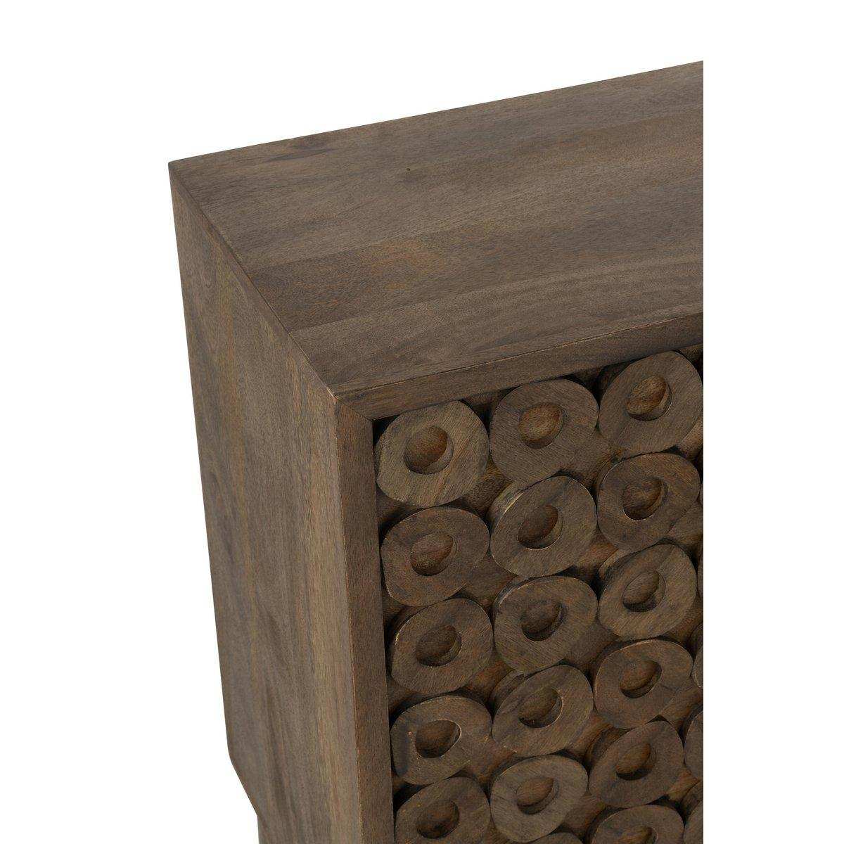 J-Line Buffet 4 Türen Mangoholz/MDF Braun - HomeDesign Knaus
