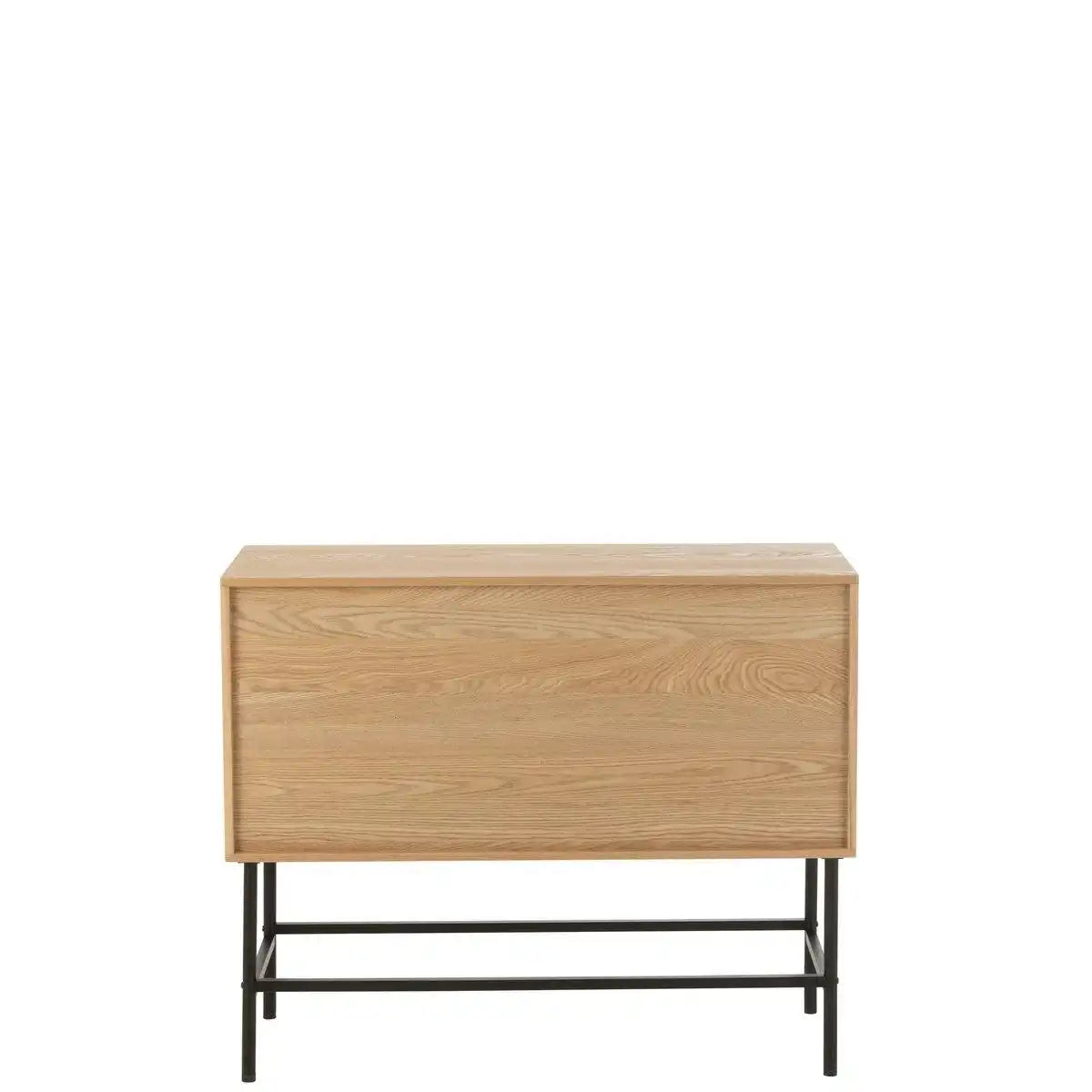 J-Line Cabinet Square MDF/Metall Naturel/Schwarz klein - HomeDesign Knaus