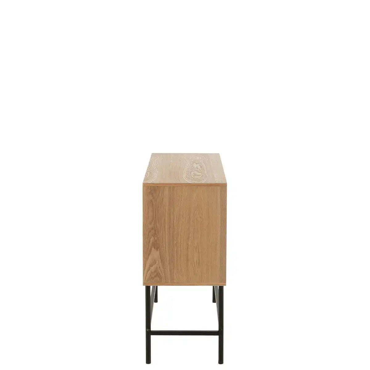 J-Line Cabinet Square MDF/Metall Naturel/Schwarz klein - HomeDesign Knaus