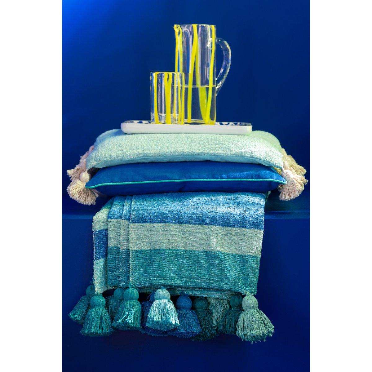 J-Line Carafe Stripes transparent/gelb - HomeDesign Knaus