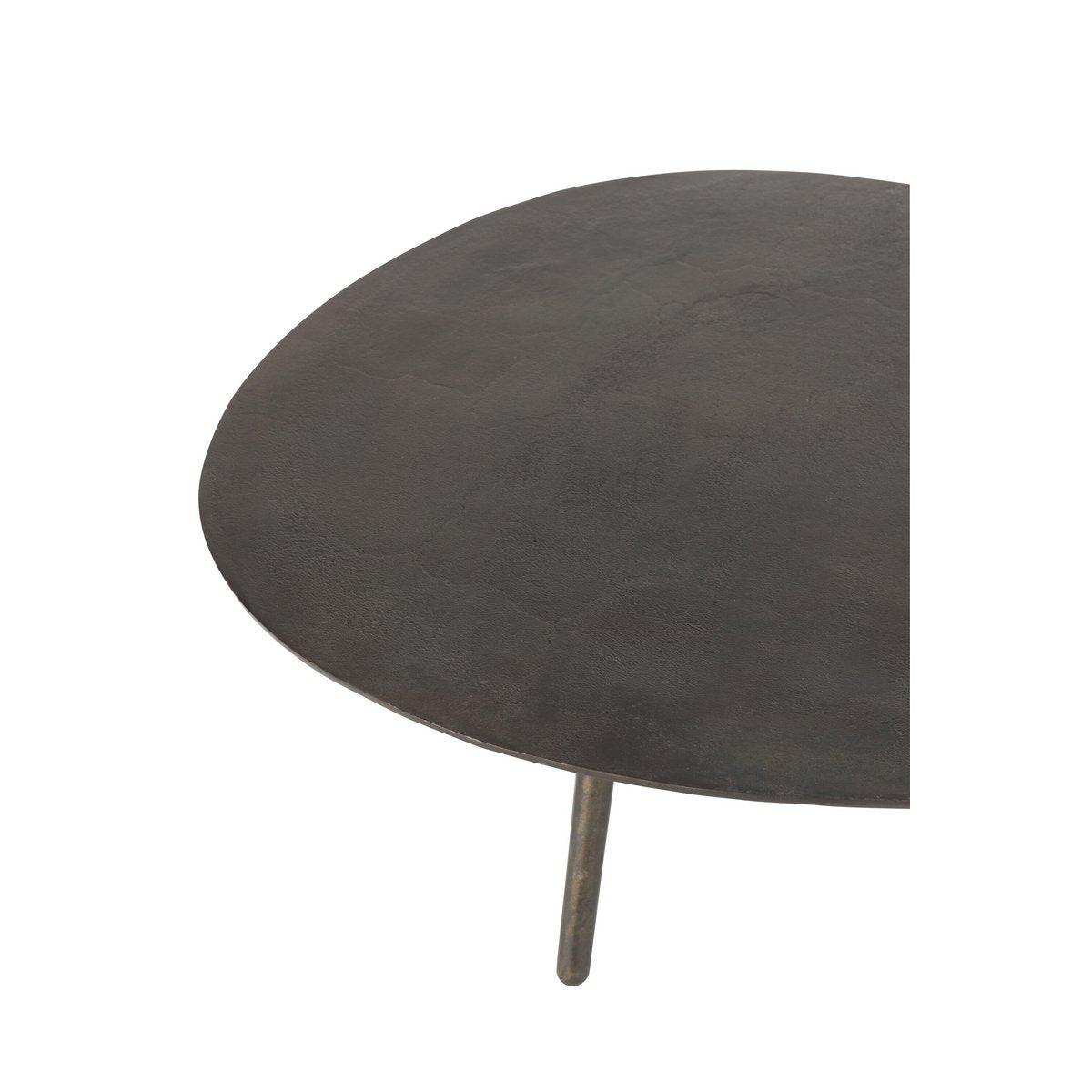 J-Line Couchtisch Drop Aluminium/Eisen Schwarz Groß – 119,00 x 71,50 x 36,00 cm - HomeDesign Knaus