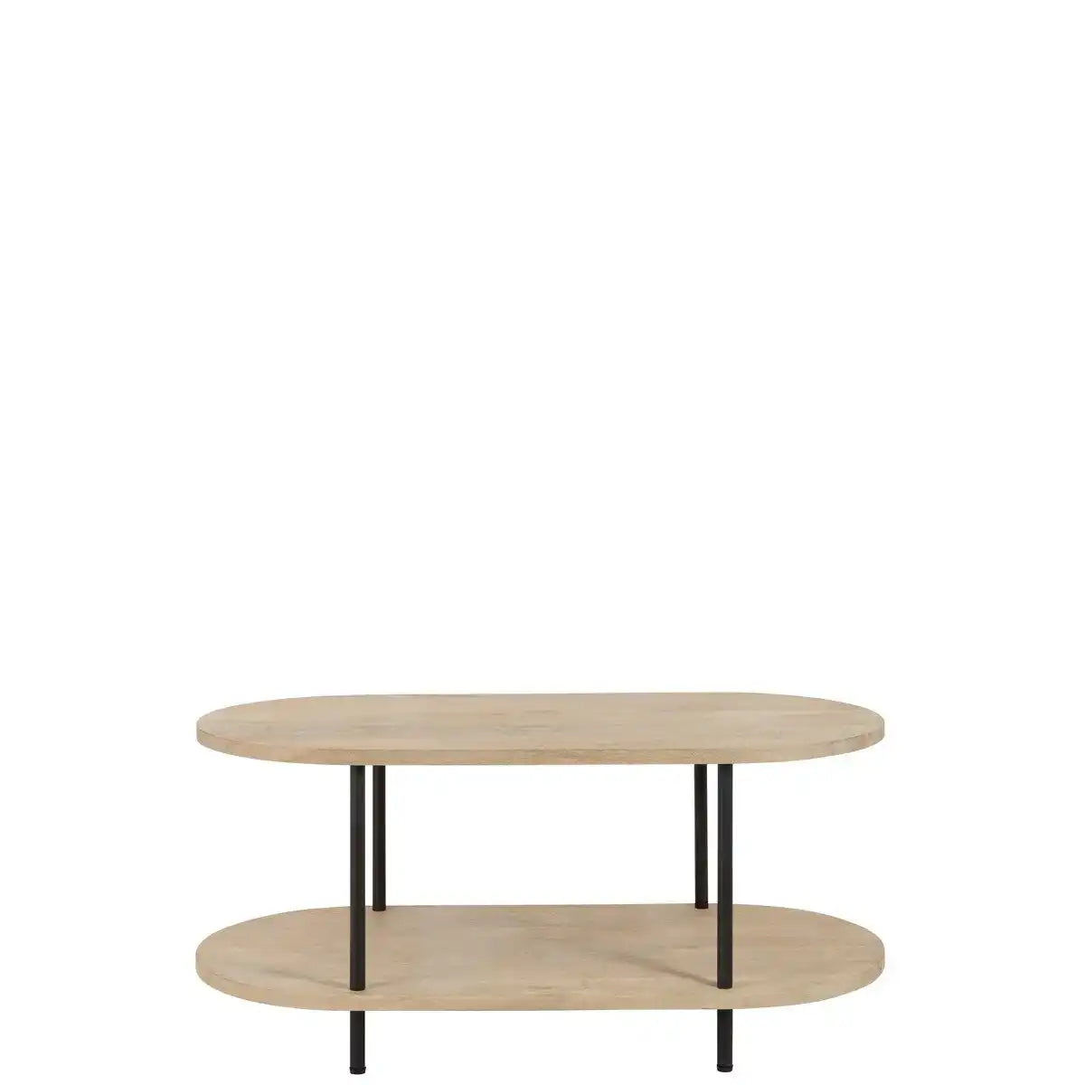 J-Line Couchtisch Eli 2 Planks – Holz/Metall – Natur/Grau - HomeDesign Knaus