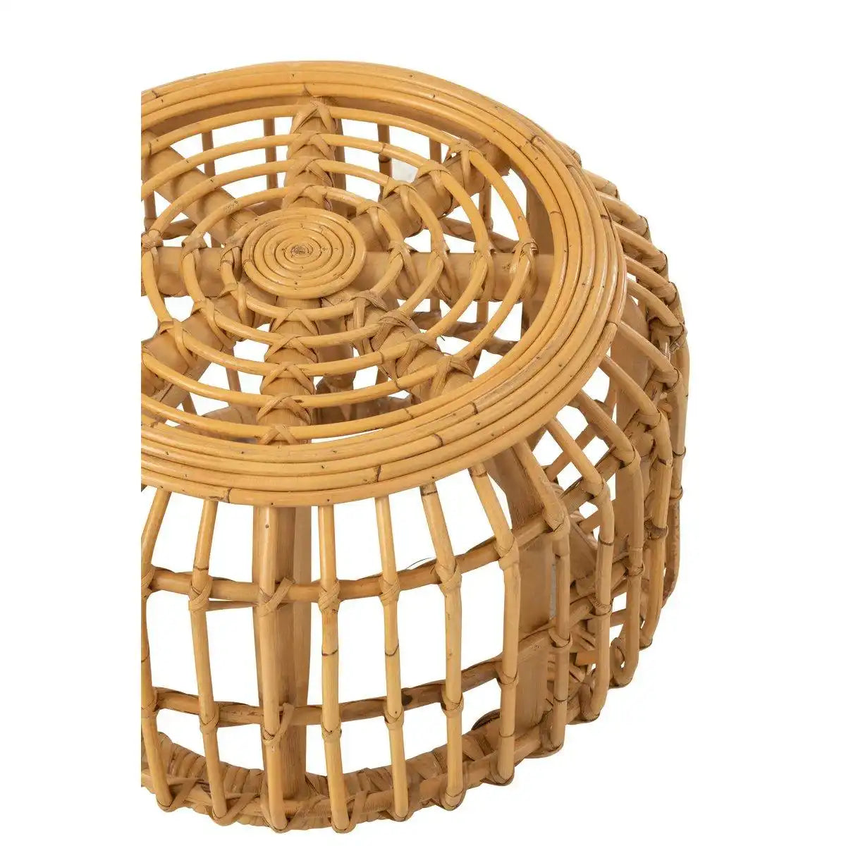 J-Line Couchtisch Harry – Rattan/Holz – Natur - HomeDesign Knaus