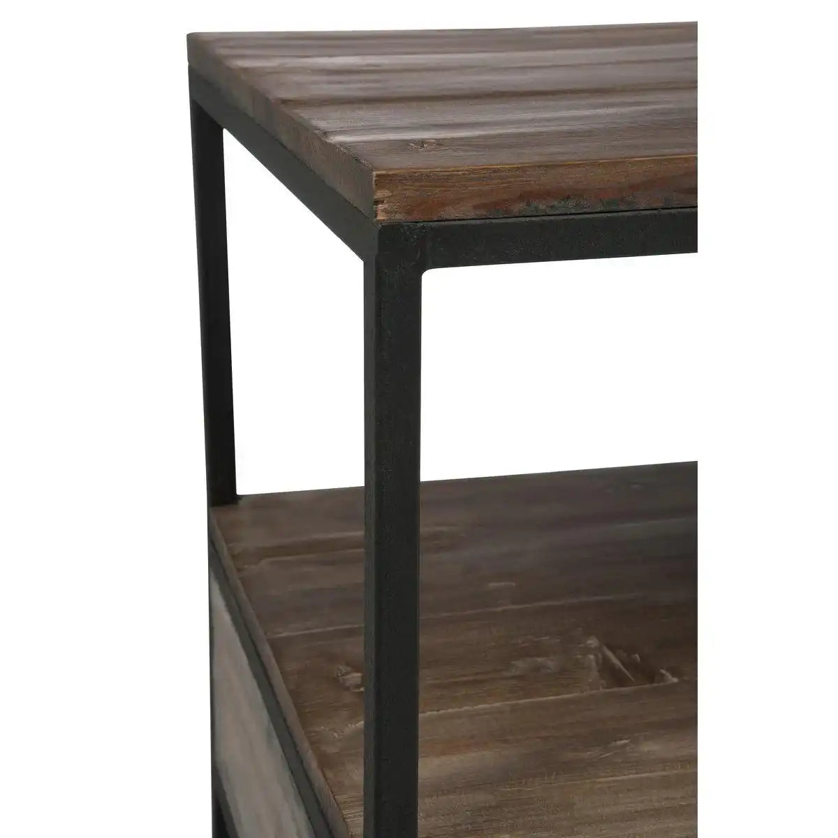 J-Line Couchtisch - Holz/Metall - Braun/Schwarz - HomeDesign Knaus